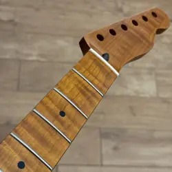 4A GUITAR NECK ROASTED FLAME MAPLE NITRO SATIN FOR FENDER TELECASTER REPLACEMENT