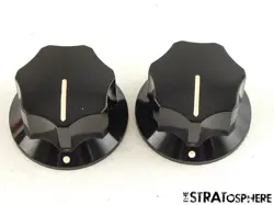 2 FENDER PLAYER II MUSTANG SERIES GUITAR KNOBS, VOLUME TONE CONTROL BLACK!