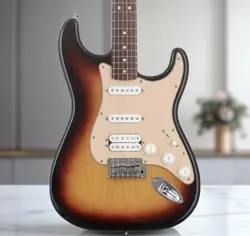 FENDER HSS STRATOCASTER ELECTRIC GUITAR SUNBURST MADE IN MEXICO USED