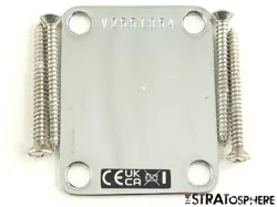 USA FENDER JOHNNY MARR JAGUAR NECK PLATE CHROME, VINTAGE SERIAL #