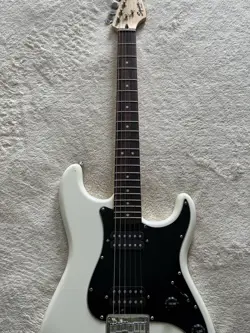 CUSTOM FENDER SQUIER BULLET STRAT STYLE WHITE ELECTRIC GUITAR BUILD