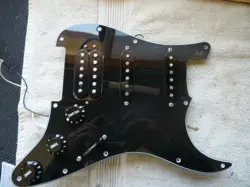 GENUINE FENDER STRATOCASTER HSS LOADED BLACK PICKGUARD ALNICO V PICKUP HUMBUCKER