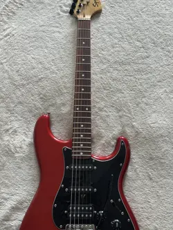 CUSTOM FENDER SQUIER STRAT STYLE CANDY RED ELECTRIC GUITAR BUILD
