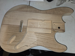 SALE! UNFINISHED SOLID BASSWOOD UNIV. ELECTRIC GUITAR BODY FITS FENDER STRAT #2