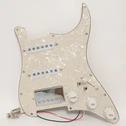 FITS FENDER STRAT GUITAR PREWIRED LOADED PICKGUARD COIL SPLITTIN ALNICO 5 PICKUP