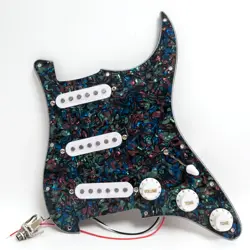 FITS FENDER STRAT GUITAR PREWIRED LOADED PICKGUARD SSS ALNICO 5 PICKUPS SET
