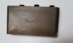 FOR REPAIR VINTAGE 80'S FENDER THE STRAT BRIDGE BLOCK BRASS TREMOLO STRATOCASTER