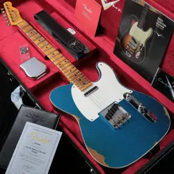 FENDER CUSTOM SHOP LIMITED EDITION TOMATILLO TELECASTER RELIC AGED BLUE SPARKLE