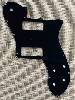 FOR FENDER US 72 TELECASTER DELUXE REISSUE P90 GUITAR PICKGUARD, 3 PLY BLACK