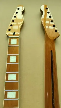 22 FRET ELECTRIC GUITAR NECK WHITE BIOCK INLAY 25.5 GLOSS FOR FENDER TL STYLE