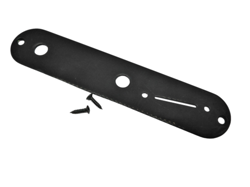 BLACK SLANTED SWITCH CONTROL PLATE FOR FENDER TELE TELECASTER
