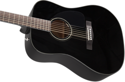 FENDER CD-60 DREADNAUGHT ACOUSTIC WITH CASE, BLACK