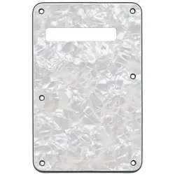GENUINE FENDER STRAT/STRATOCASTER BACKPLATE - WHITE PEARL MOTO, 099-1323-000