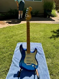 AMERICAN 2022 FENDER ULTRA STRAT- COBRA BLUE- MINT CONDITION!