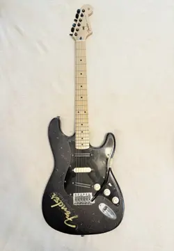 CUSTOM FENDER STRATOCASTER STYLE BLACK SPECKLED ELECTRIC GUITAR BUILD
