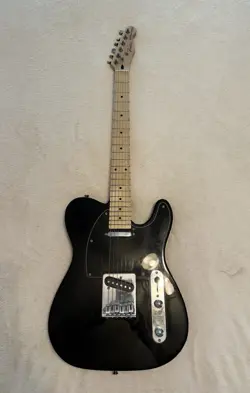 CUSTOM FENDER TELECASTER STYLE BLACK ELECTRIC GUITAR BUILD