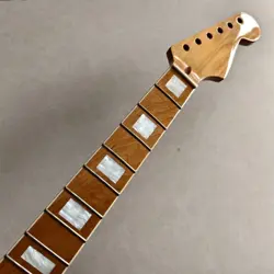 21 FRET ROASTED MAPLE ELECTRIC GUITAR NECK BLOCK INLAY FOR FENDER STRAT ST PART