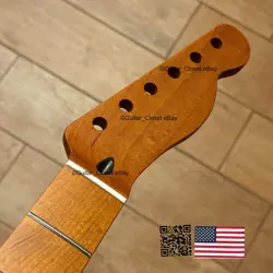 ROASTED MAPLE TELE NECK NITRO SATIN FITS TELECASTER WARMOTH FENDER TM02E