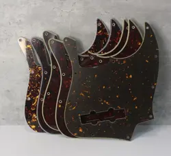 5 X JAZZ BASS PICKGUARD FOR USA FENDER - TORTOISE SHELL CELLULOID TOP