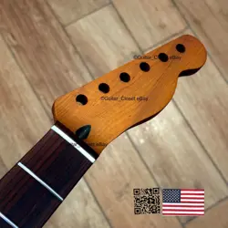 ROASTED MAPLE ROSEWOOD TELE NECK NITRO SATIN TELECASTER FT FENDER WARMOTH TR02BZ