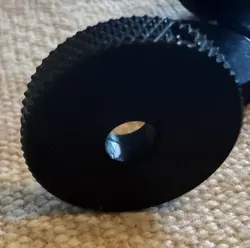 1 - BRASS BLACK METAL ROLLER KNOB W/SETSCREW FENDER JAZZMASTER/JAGUAR 1/4 6MM