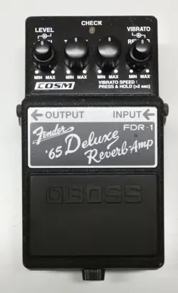 BOSS FDR-1 FENDER '65 DELUXE REVERB AMP GUITAR EFFECT PEDAL 2007 #33 WITH BOX
