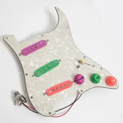 PREWIRED LOADED PICKGUARD ALNICO 5 SINGLE COIL PICKUPS SET FOR FENDER ST GUITAR