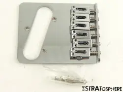 USED FENDER PLAYER II TELECASTER TELE SERIES BRIDGE CHROME 6-SADDLE, MODERN.
