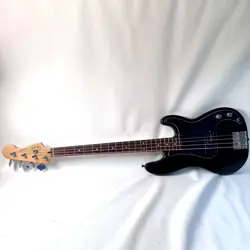 2002 FENDER STANDARD PRECISION BASS ALL BLACK! (WMP013706)