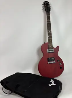 EPIPHONE SPECIAL MODEL, ELECTRIC GUITAR, 6 STRING, MAROON RED W FENDER BAG