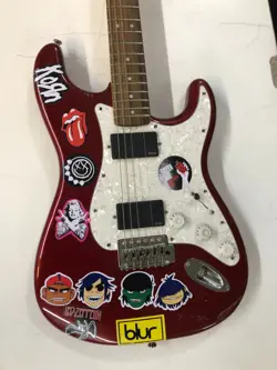 SQUIER BY FENDER AFFINITY SERIES ELECTRIC GUITAR - USED UPGRADED EMGS - AS SHOWN