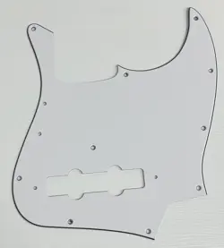 PICKGUARD COMPATIBLE FOR FIT FENDER US VINTAGE 74 JAZZ BASS STYLE GUITAR WHITE