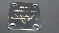 FENDER CUSTOM SHOP LIMITED IDITION GUITAR NECK PLATE FOR STRATOCASTER TELECASTER