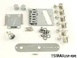 LEFTY FENDER PLAYER II TELECASTER, HARDWARE SET, TELE BRIDGE KNOBS TUNERS PLATES