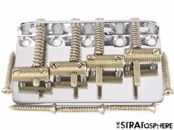 FENDER AMERICAN JACO PASTORIUS JAZZ BASS BRIDGE, CHROME GUITAR PARTS