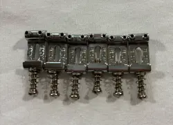 2013 FENDER STRATOCASTER STANDARD CHROME VINTAGE-STYLE BENT BRIDGE SADDLES W/ HW