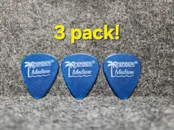 FENDER CALIFORNIA CLEAR GUITAR PICK MEDIUM PACK OF 3