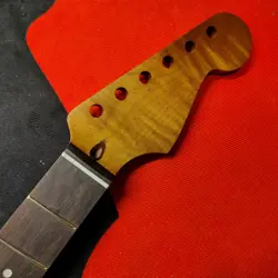 TINTED MAPLE STRAT NECK FITS FENDER STRATOCASTER BODY 22 FRETS MODERN STYLE