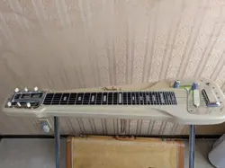 FENDER 6 STRING ELECTRIC STEEL GUITAR HAWAIIAN WITH HARD CASE STAND