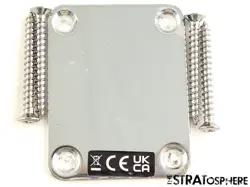 USED FENDER GUITAR PARTS NECK PLATE 4-BOLT CHROME