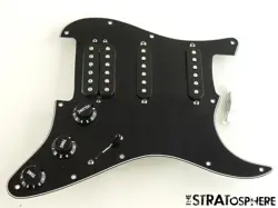 USED FENDER STRAT HSS LOADED PICKGUARD PICKUPS STRATOCASTER BLACK