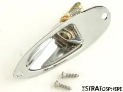 USED FENDER PLAYER II STRATOCASTER STRAT SERIES OUTPUT JACK PLATE CHROME