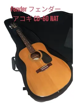 FENDER CD-60 NAT ACOUSTIC GUITAR SPRUCE TOP ROSEWOOD FRETBOARD MADE IN JAPAN