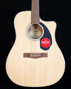 FENDER CD-60SCE DREADNOUGHT, WALNUT FINGERBOARD, NATURAL