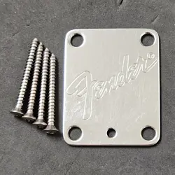 OLD FENDER STRAT PLUS / USA STRATOCASTER NECK PLATE TRANSITION LOGO 80'S GUITAR