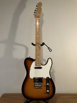 VINTAGE 1995 FENDER TELECASTER PLUS ANTIQUE SUNBURST LACE SENSOR W/ORIGINAL CASE