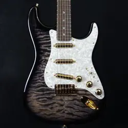 FENDER CUSTOM SHOP QUILT MAPLE STRATOCASTER NOS EBONY TRANSPARENT