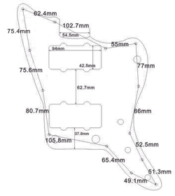 FOR FIT FENDER JAPAN JAZZMASTER NO UPPER CONTORL GUITAR PICKGUARD RED TORTOISE