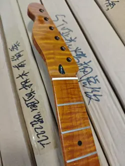 LEFT-HAND 22 FRET FLAME ROASTED MAPLE ELECTRIC GUITAR NECK FOR FENDER TELE PART