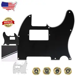 GENUINE FENDER TELECASTER 8-HOLE HUMBUCKER PICKGUARD IN ELEGANT BLACK